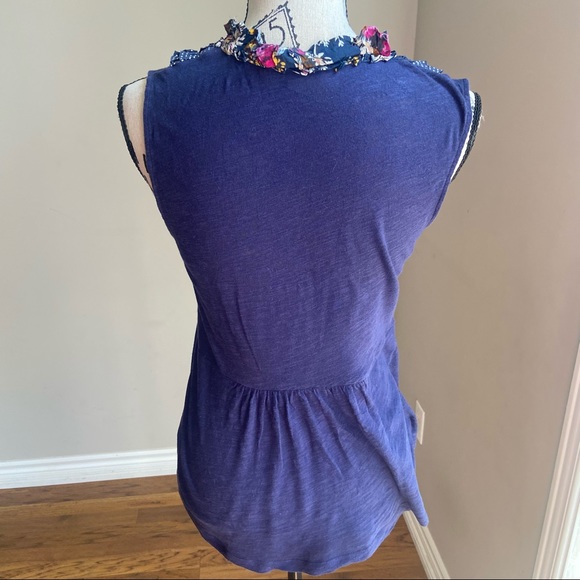 Anthro Deletta Ruffled Lyra slub sleeveless - Picture 6 of 9